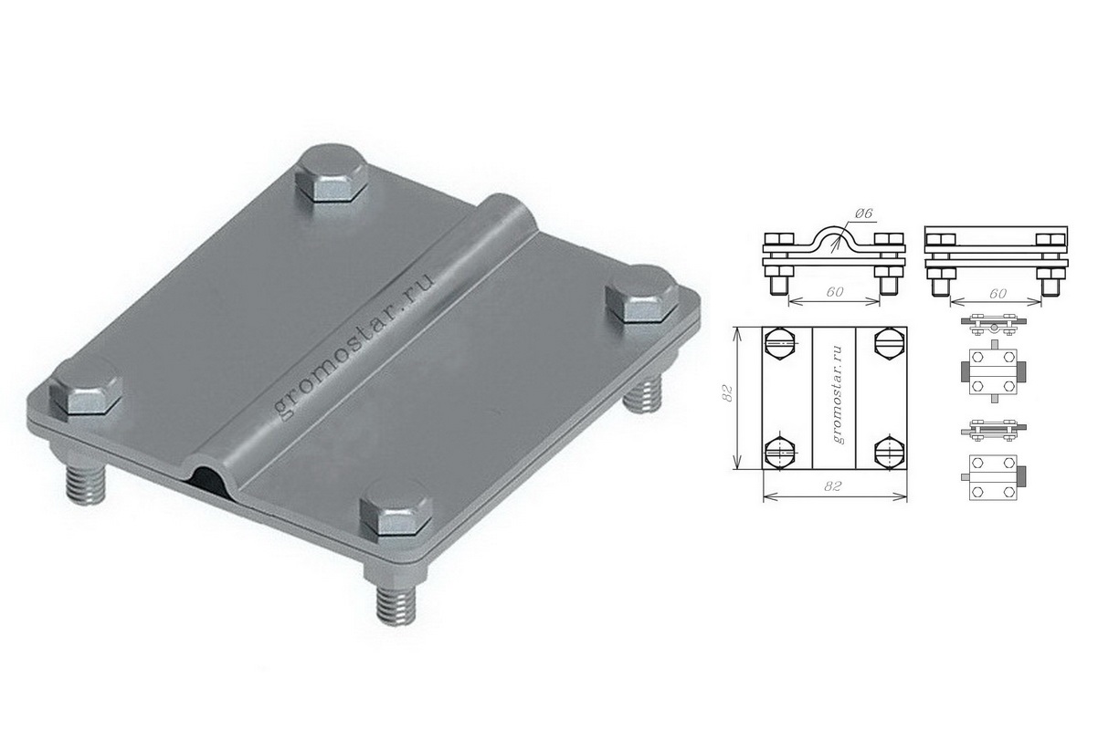 Соединитель универсальный для проводника круглого Ø6 мм и плоского до 60 мм