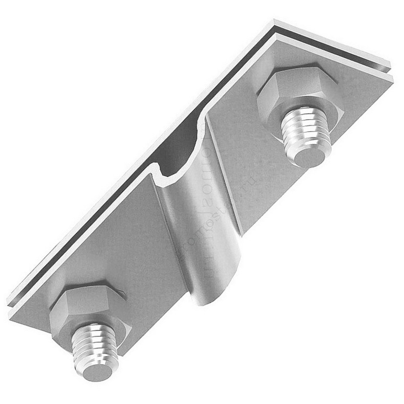 Соединители заземления диагональные для стержня Ø12-Ø14 мм. и круга Ø8-Ø12 мм. 3 пластины