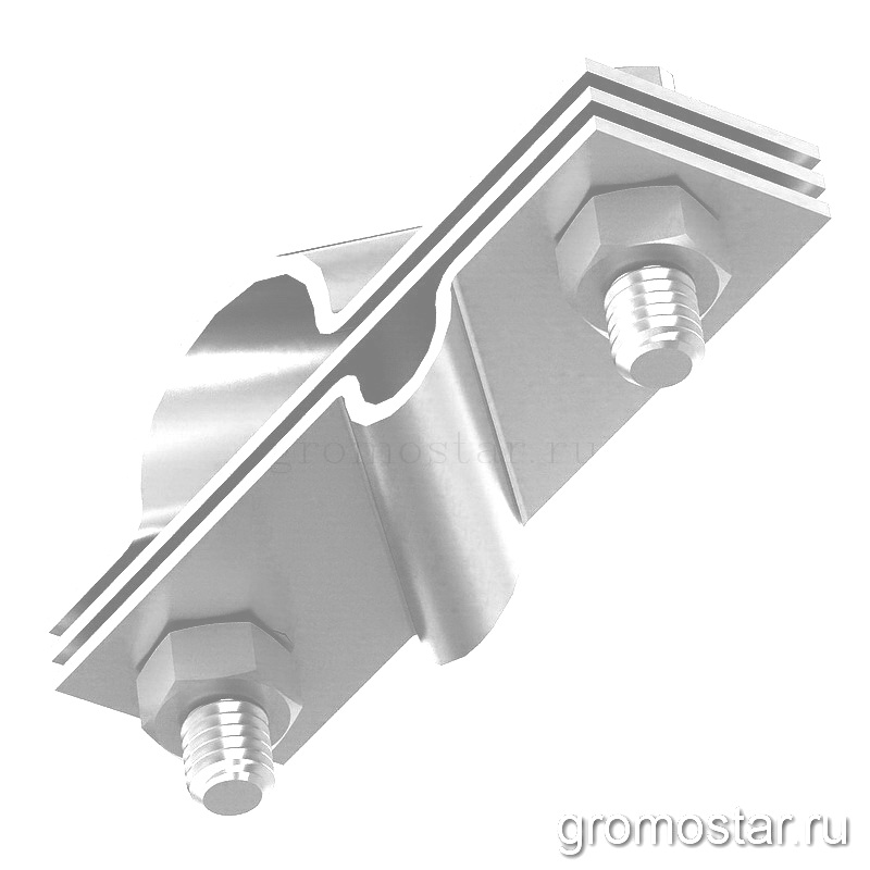 Соединитель заземления для стержня Ø18 мм., полосы 50 мм. и круга Ø8 мм.