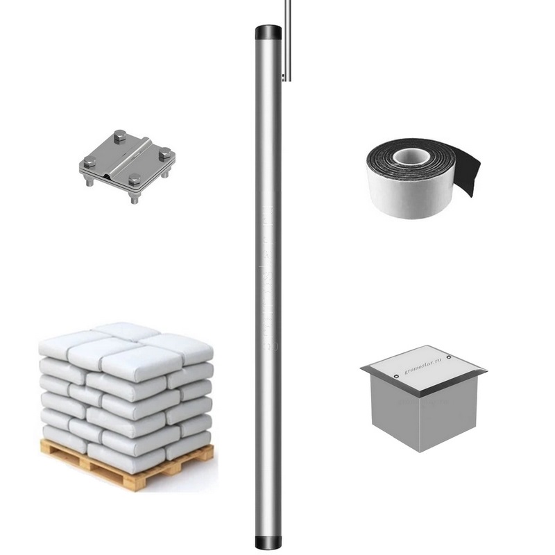 Комплект вертикального электролитического заземления 6 метров