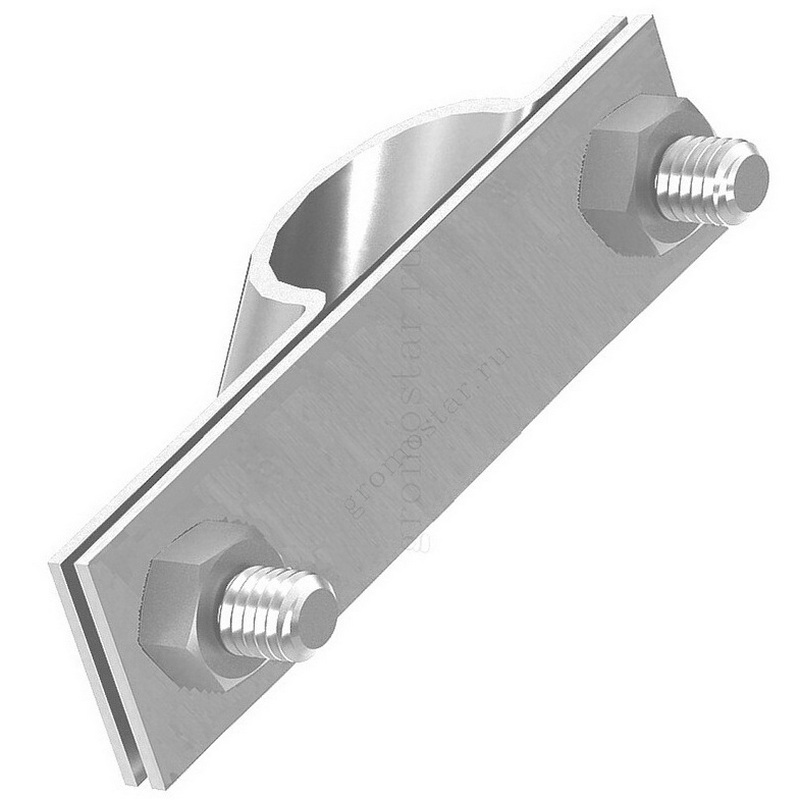 Соединители заземления диагональные для стержня Ø12-Ø14 мм. и полосы 25-60 мм. 2 пластины