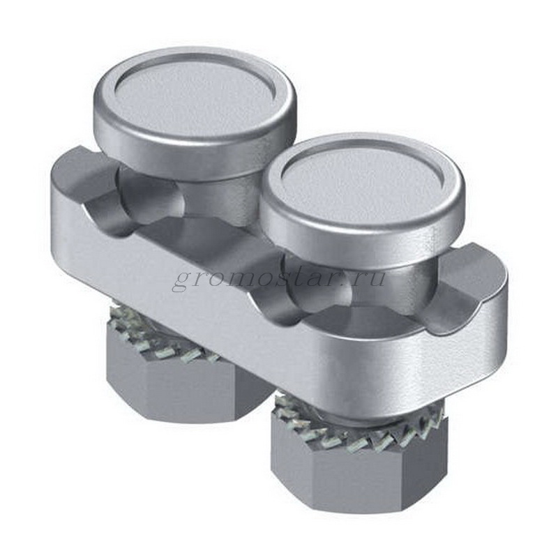 Клемма крепежная для проволоки, двойная из оцинкованной стали