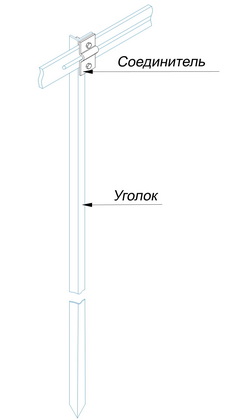 Стержень заземления из уголка 3000 мм